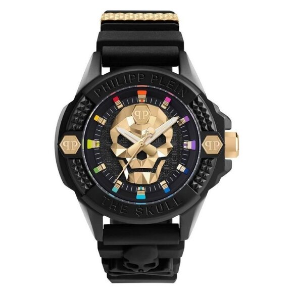 NWT Authentic Philipp Plein The Skull Ecoceramic Quartz Black Dial Men's Watch - Picture 1 of 3